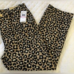 Michael Kors Animal Print Selma Straight Ankle Jeans